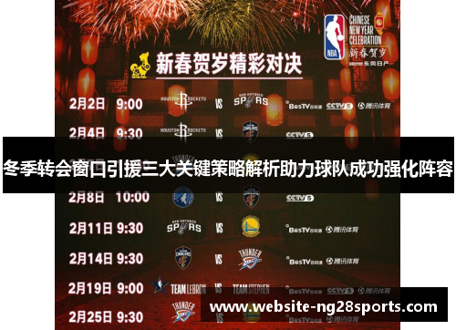 冬季转会窗口引援三大关键策略解析助力球队成功强化阵容