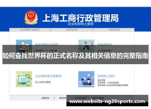 如何查找世界杯的正式名称及其相关信息的完整指南